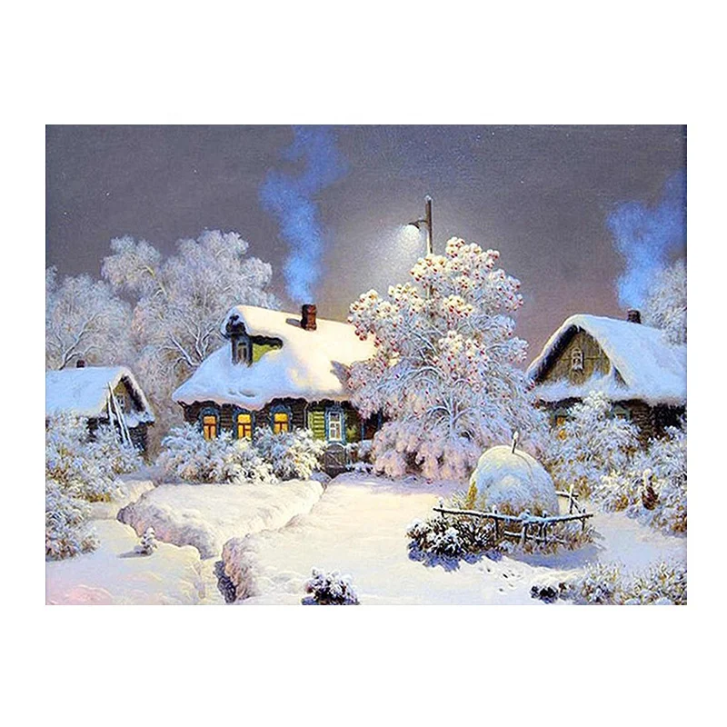 New products DIY full Square Or Round Drill Wholesale diamond painting Landscape Snow scene 30*40CM For Living Room Decor