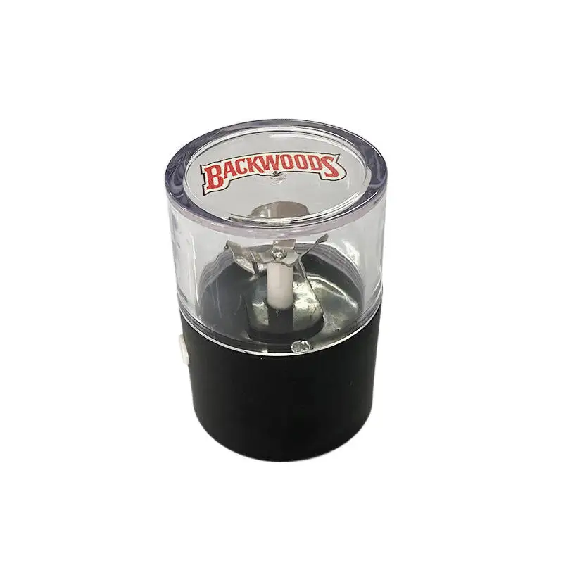 Backwoods Portable Plastic Electric Mini Tobacco Grinder USB Rechargeable Custom Logo Herb Grinders Smoking Accessories