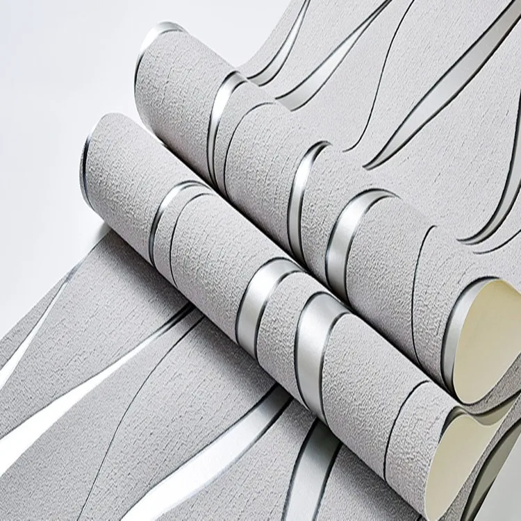 New most selling  factory  suede wallpaper designs non woven wall paper roll home decoration 3d wallpaper