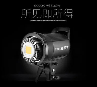 Go dox  SL-60W 5600K LED Video Flash Continuous Light Bowens Mount for Studio Video Recording