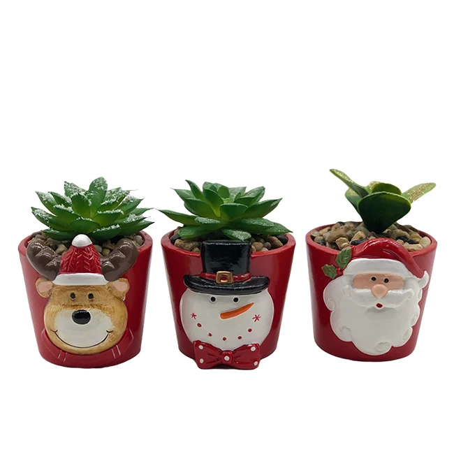 
Christmas Succulent Pot Indoor Planter Decoration Restaurant Custom White Original Floor Vase Modern 