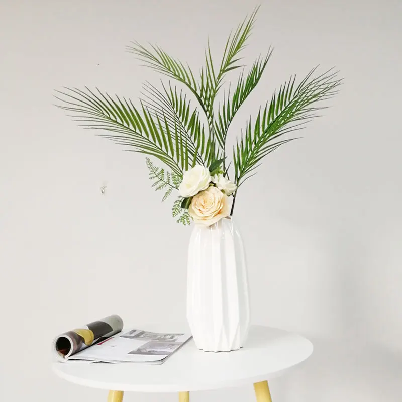 New Style Simulation Plants Palm Leaves Green Plants Decoration Iron Leaves Plant Wall Materials Wedding Decoration