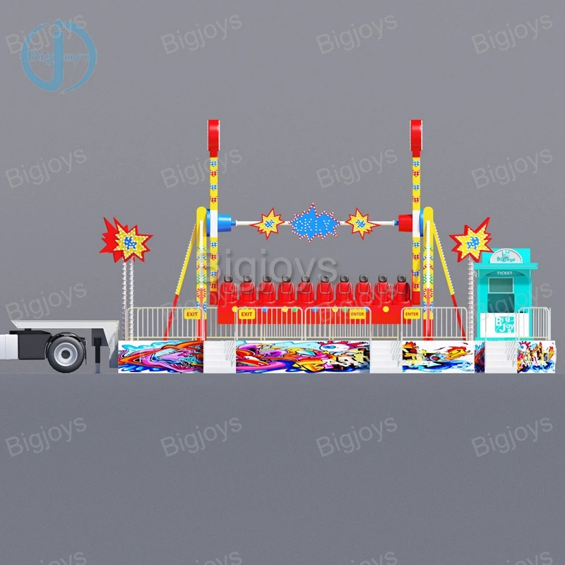 Thrill  Trailer Top Spin Park Rides Amusement Park Top Spin Rides Fun Fair Carnival Game Swing Rides for Sale