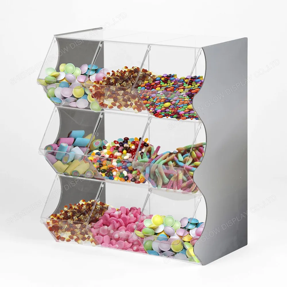Colorful   side  acrylic  display is designed to attractively present your candy  for Shops Parties Weddings  home