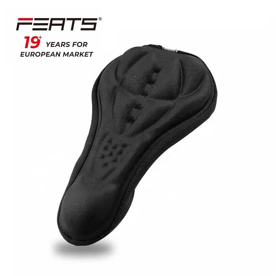 FERTS Slim Shape 260*155mm Polyester +Memory Foam Reflective Tape and Diversified/deep ozone Saddle Cover Seat Cushion