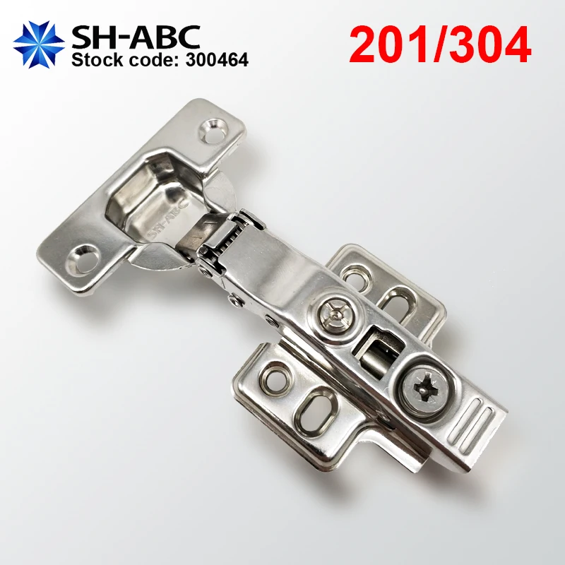 Factory stainless steel S/S SUS 304 201 clip on soft close full half  overlay insert inset kitchen cabinet door hinges hinge