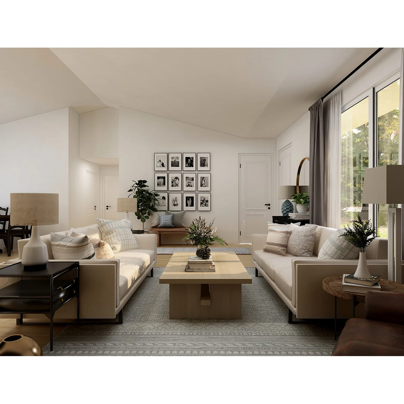 Modern Sample house hotel Villas office apartments furniture living room furniture set sofas chairs tables cabinet set Custom