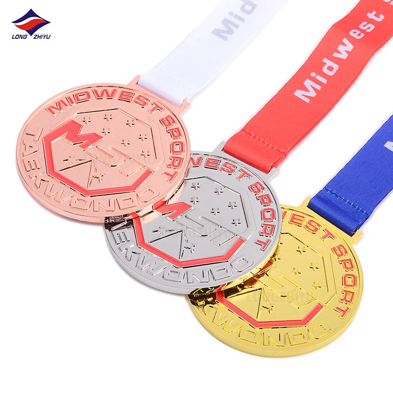 Longzhiyu martial arts medals supplier custom metal karate medals bespoke taekwondo judo kickboxing muay thai jiu jitsu medals