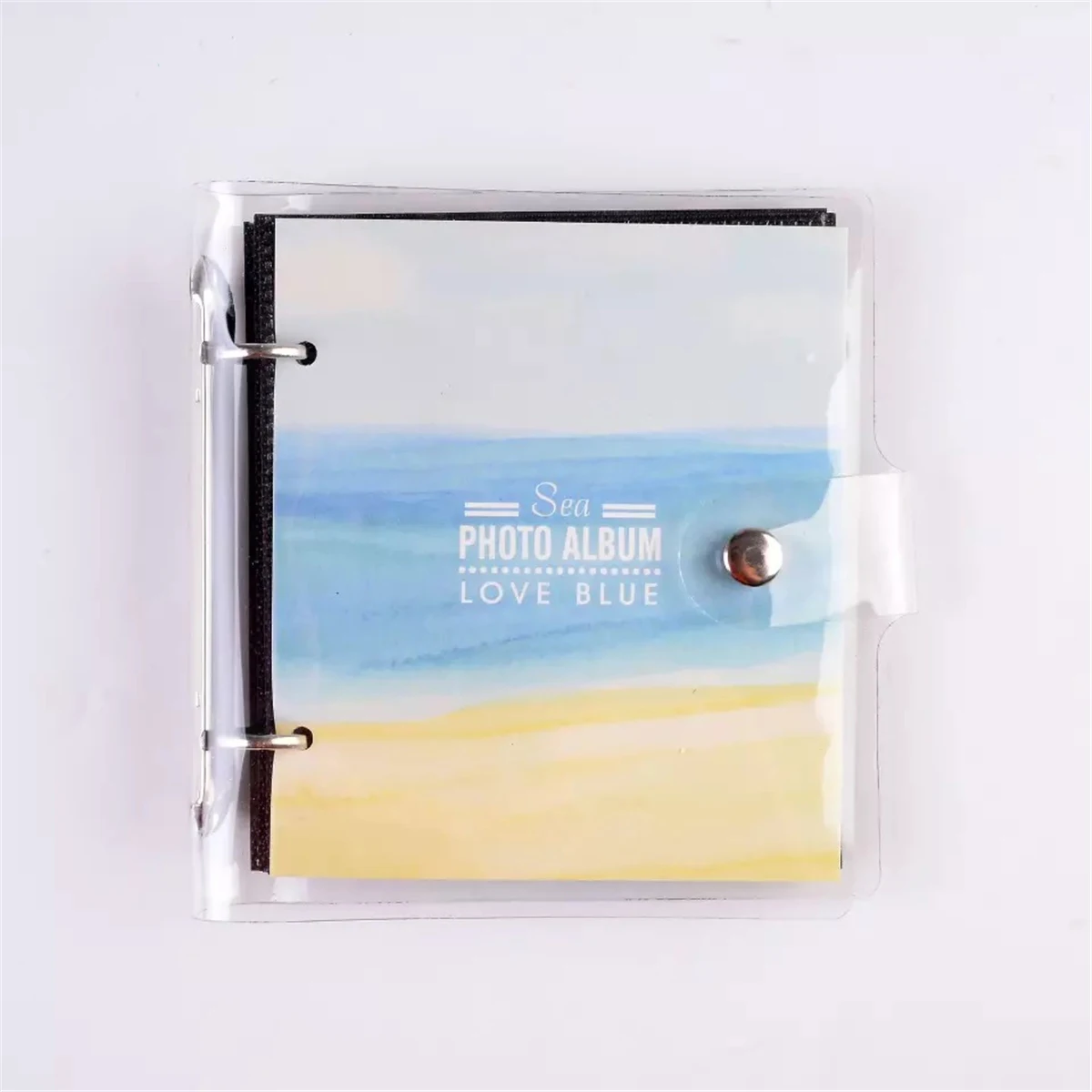 Mini Photo Album Transparent PVC Cover Binder Book Built-in pp page for 3 4 inch Pictures Storage Holder album