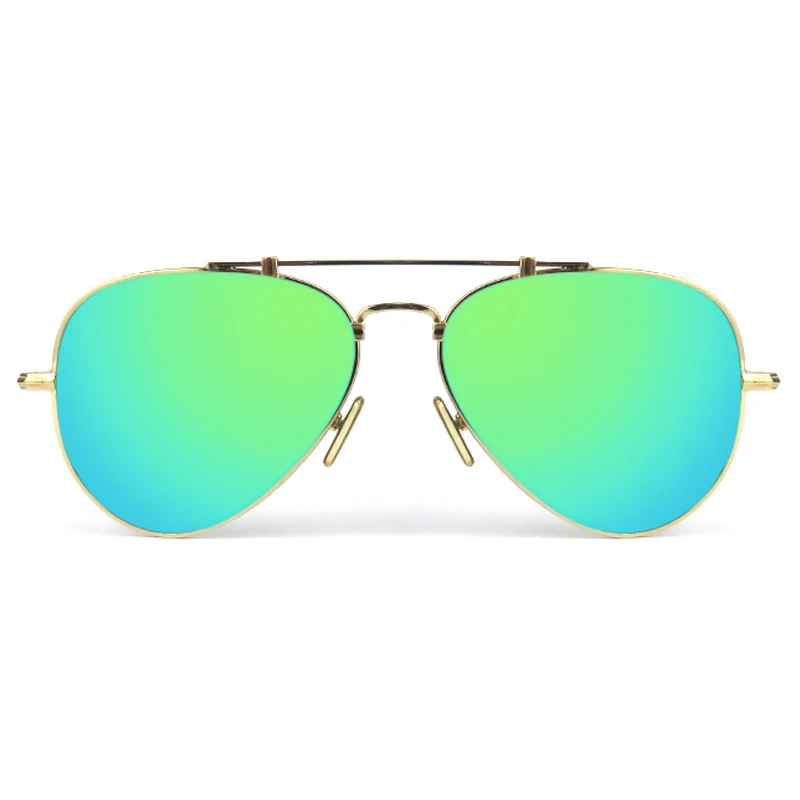 Men women glasses green aviation style smart sunglasses for anti blue light uv400