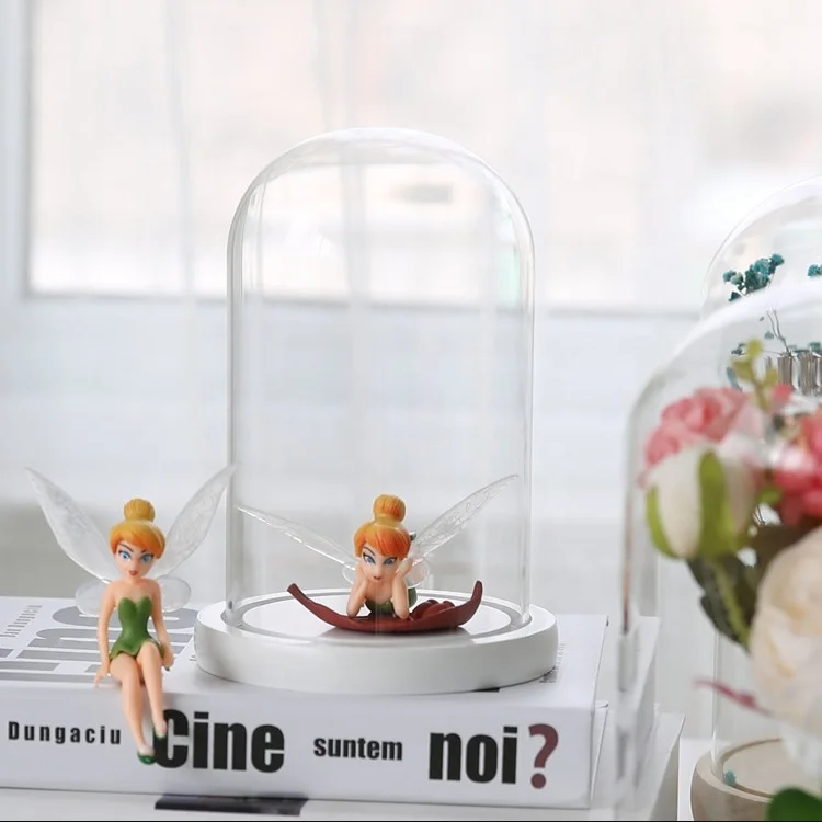 Luxury Flower Glass Jars with Transparent Glass Dome Glass Cover Vase-Various Sizes for Home Candles Unique Holder Box Packing