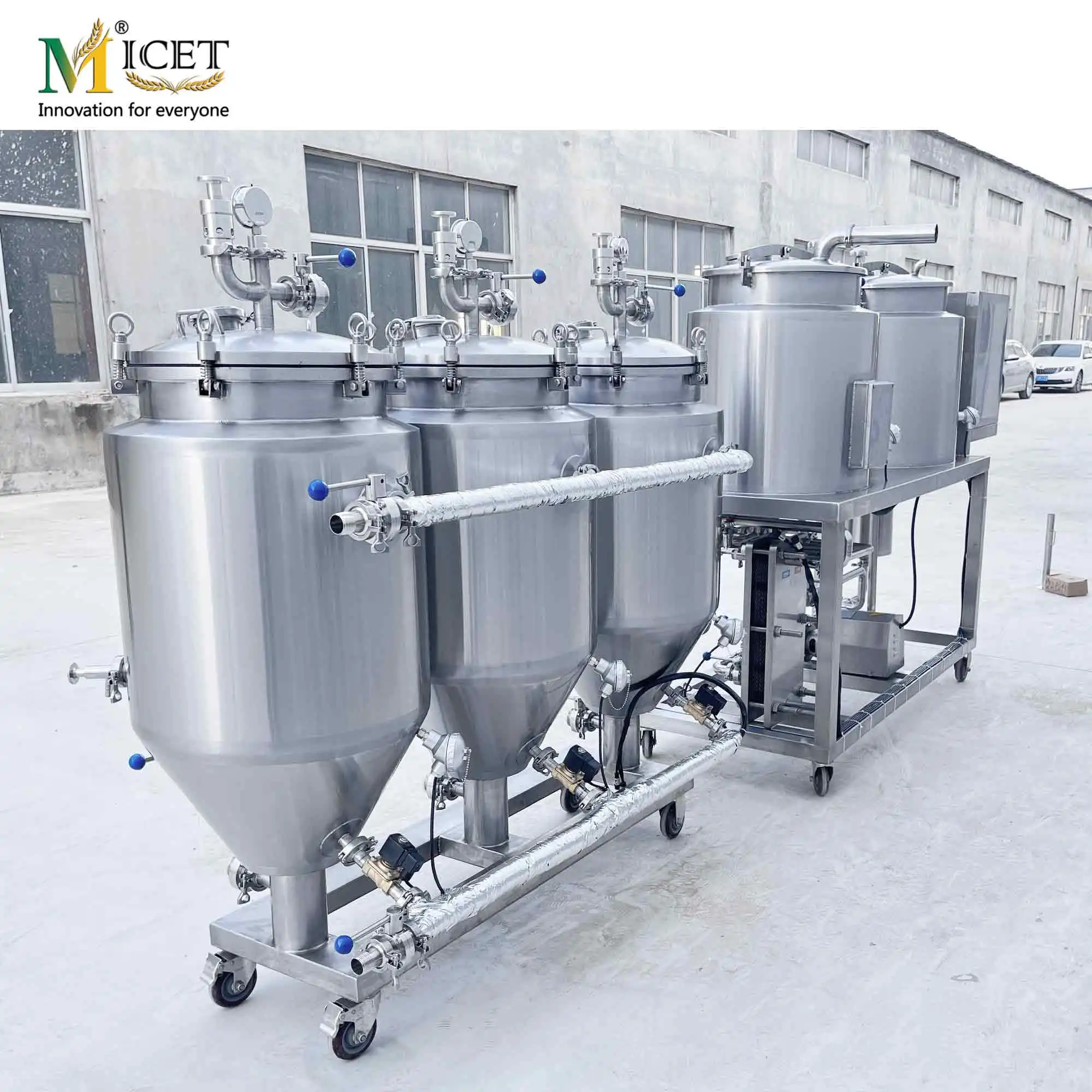 Stainless steel 304 Conical Fermentor 50L Tank Fermenter with Chiller for home brewing