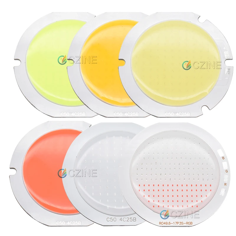 Czinelight Hot Selling Grow Light Cob Chip Round 30W 40W 50W 100W COB chip