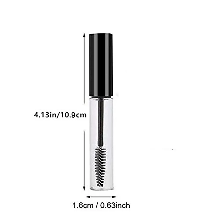 
6ml 8ml 10ml clear empty mascara wand bottle mascara tube with brush 