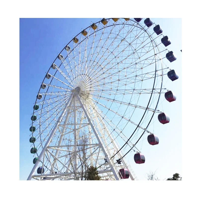 Professional China  factory Amusement Park Ride 65 m with air conditioner Ferris Wheel For Sale