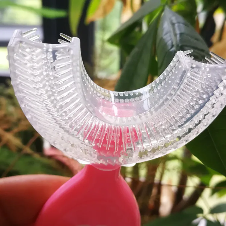 Baby Mouth Cleaning Silicone Brush U-shaped Baby Toothbrush