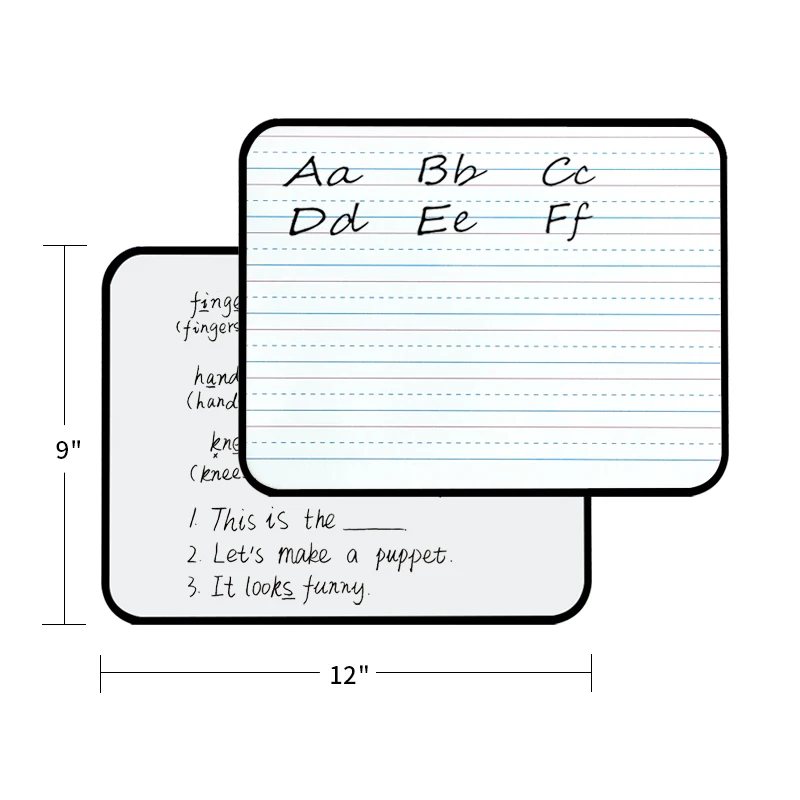 3101Amazon hot sale customized whiteboard four line three Plastic Frame dry erase lapboard