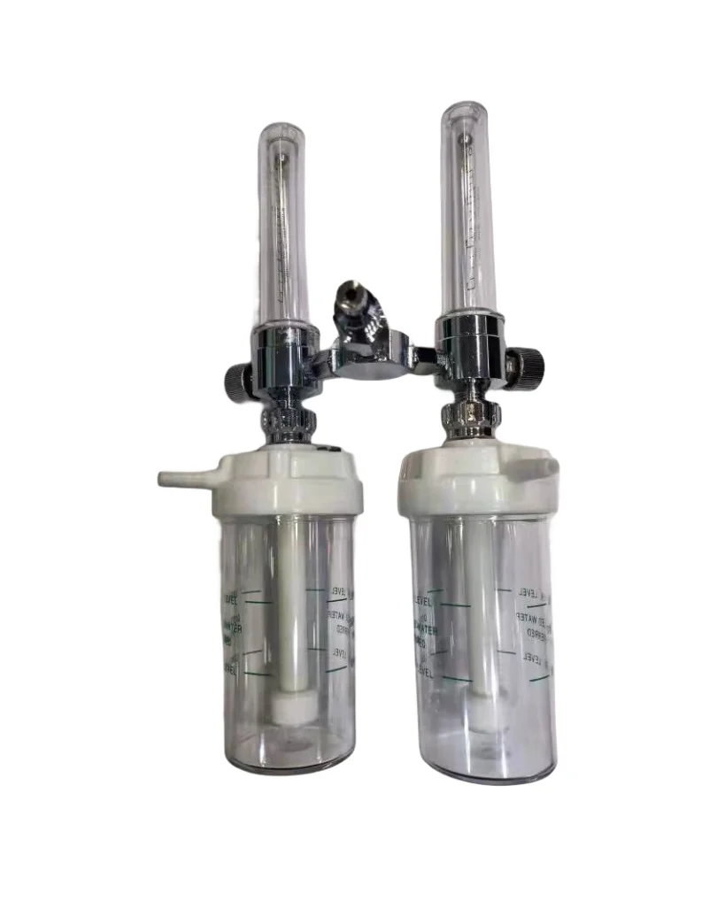 Medical Aluminum mainbody Oxygen Flowmeter With Humidifier