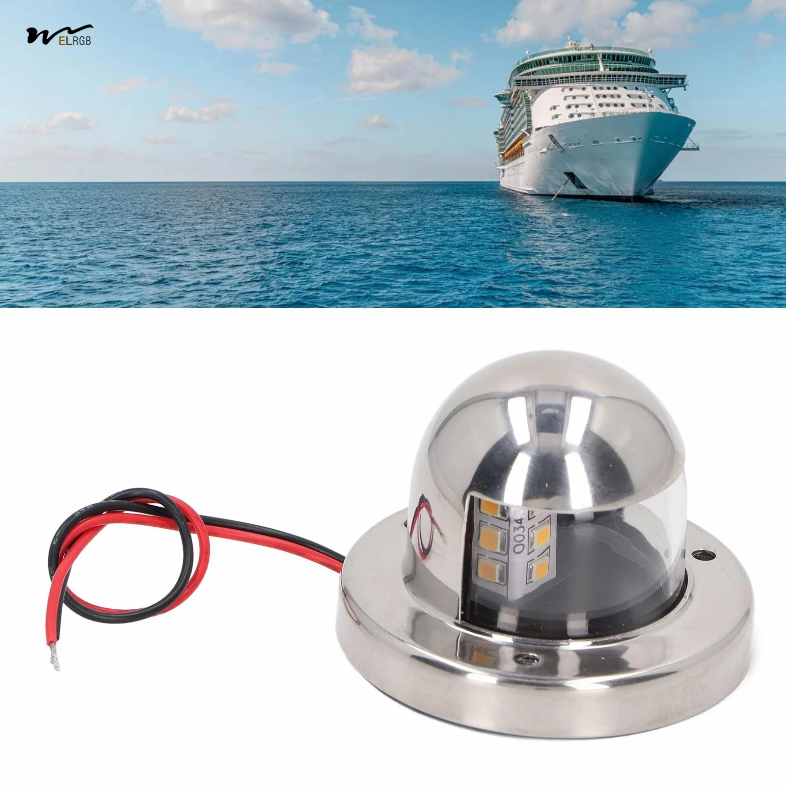 Морской кормовый Фонарь 12 В DC светодиодные навигационные якорные огни IP66 Водонепроницаемые 135 градусов видимость 2 нм