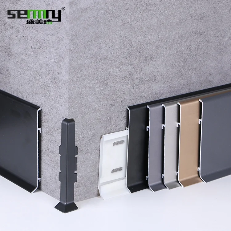 Beautiful colors skirting board Aluminium profile kitchen cabinet baseboard Wall Skirting Board 6063 aluminium skirting board