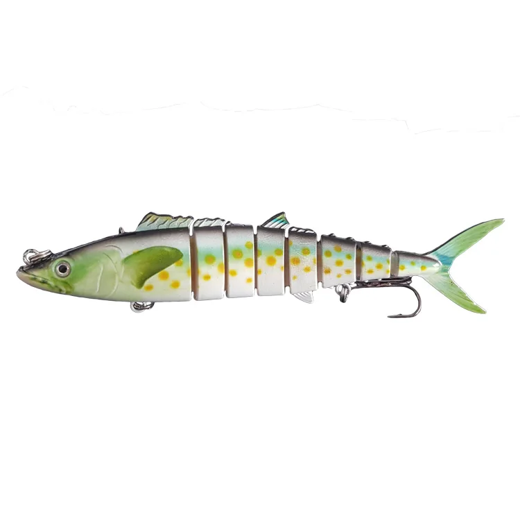 LDVE 17.8cm 38g Unpainted Swimbait Slow Sinking 8 Segmented Mackerel Lure Blank
