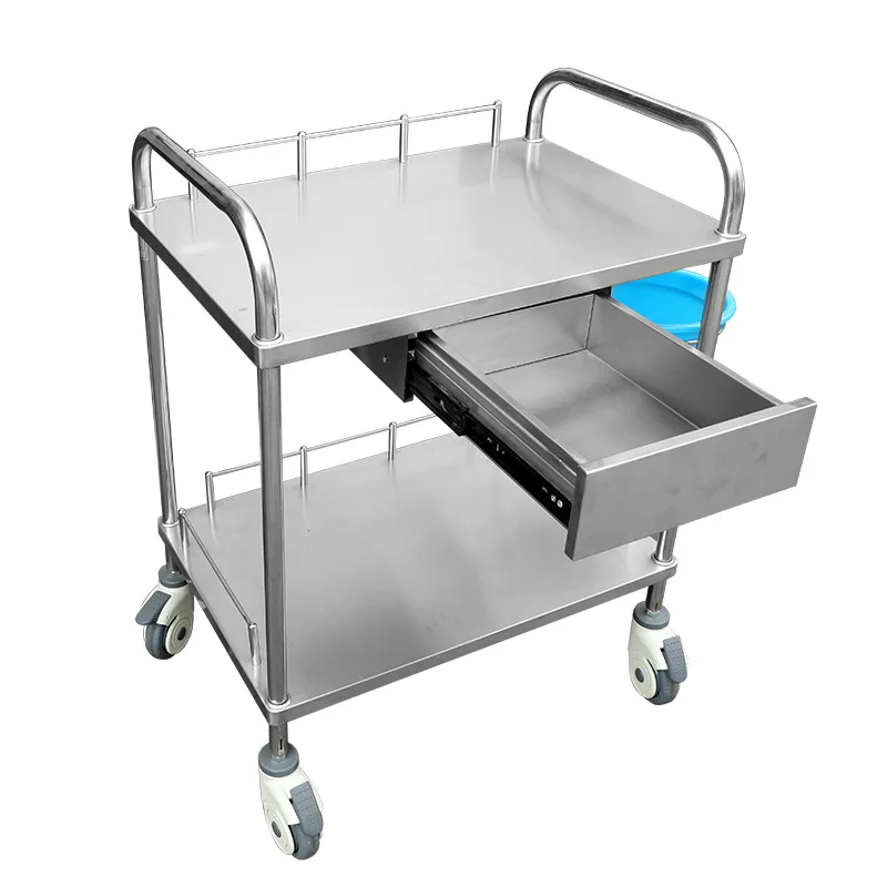 Медицинский Мобильный Регулируемый медицинский инструмент из нержавеющей стали вагонетка для больницы