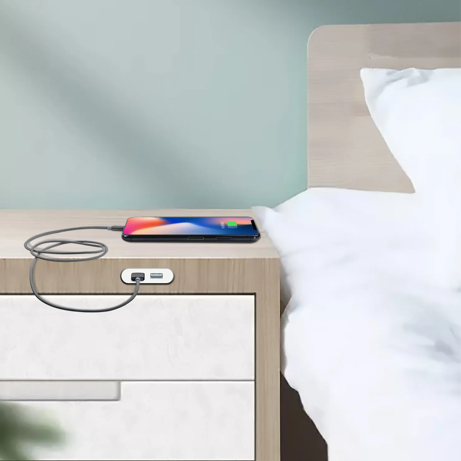 Top selling products 2022 cheap with high quality dual USB portable table mountable charger for desk