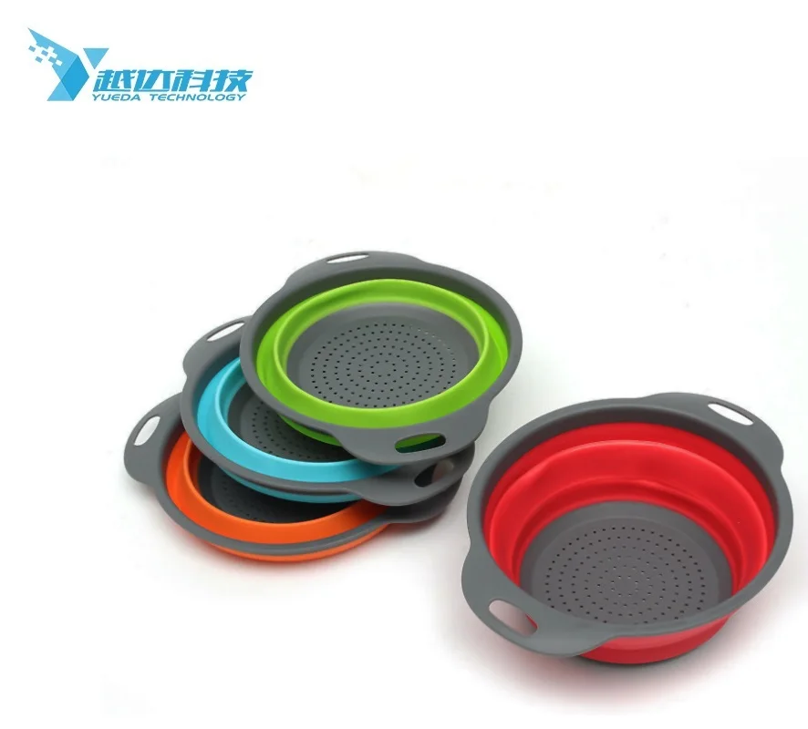 Sink Drain Storage Baskets Kitchen Folding Fruit Vegetable Foldable Drain Basket