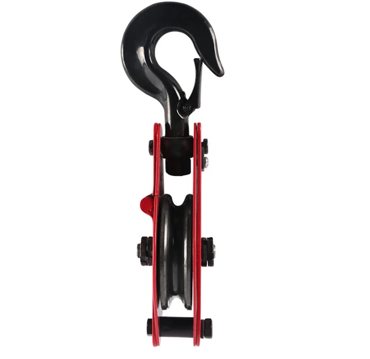 2021 hot sale Hook type Two wheel lifting tackle/3-wheel pulley block