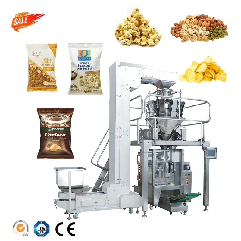 multifunction pringles potato chips packaging machines pellet snack /corn puff collar type packing machine