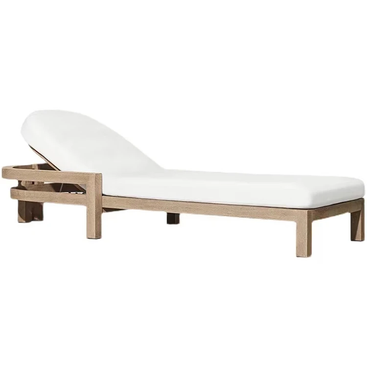 Luxury teak sofabed outdoor terrace swimming pool Sun bath lounge chair with garden furniture