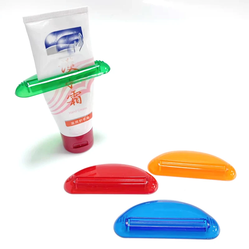 PTTS-002 Convenient Colored Mini Plastic Squeeze Ease Tube Squeezer Toothpaste Dispenser Clip  Customized logo