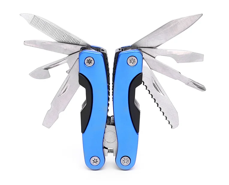 Standardl size 9 in one multi-purpose folding pliers folding knife bottle opener screwdriver pliers AL