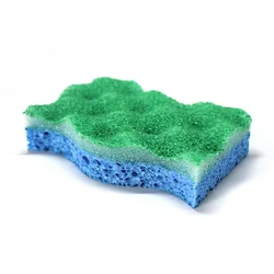 Multi-Use 6Pcs Pack Set S Shape Non-Scratch Scrub Double Side Scouring Pad With Cellulose Eco Dish Wash Sponge