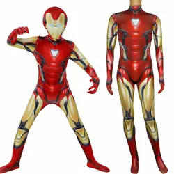 Halloween Movie Superhero Costume Man For Kids Mask Iron Warrior man suit Infinity Boys Super man Party Muscle Ironboy Cosplay