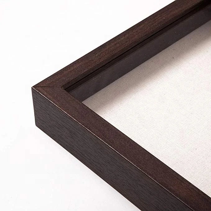 high quality Wholesale custom 8x8 black Wood 3D Deep Square Shadow Box Frames