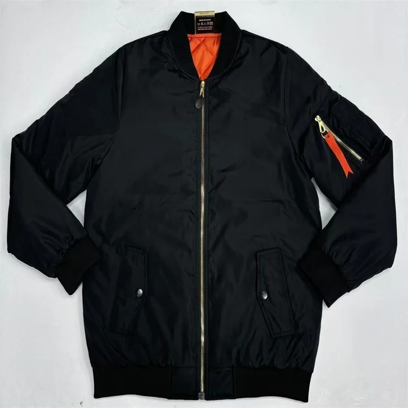 cheaper 100 polyester  heavy weight warm square quilted  taffeta lining bomber jacket