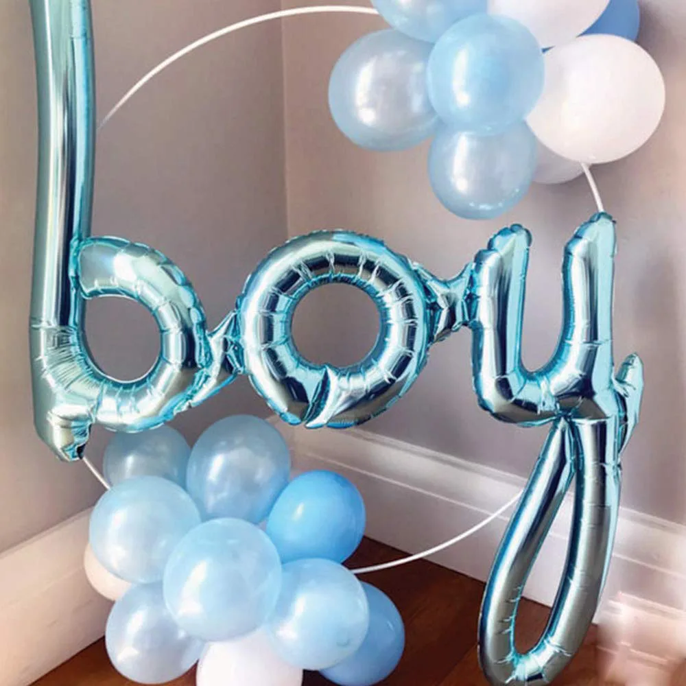 Baby Shower Decorations for Boy with Its A Boy Banner Foil Blue Balloons Supplies Kit