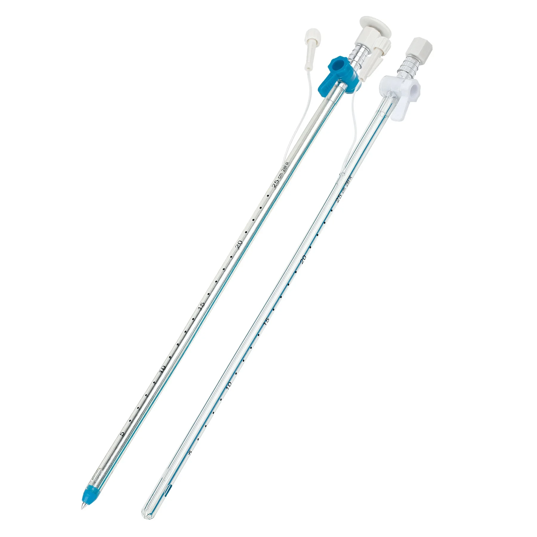 Disposables Thoracic Drainage Catheter with Trocar/Without Silicone / PVC Chest Tube