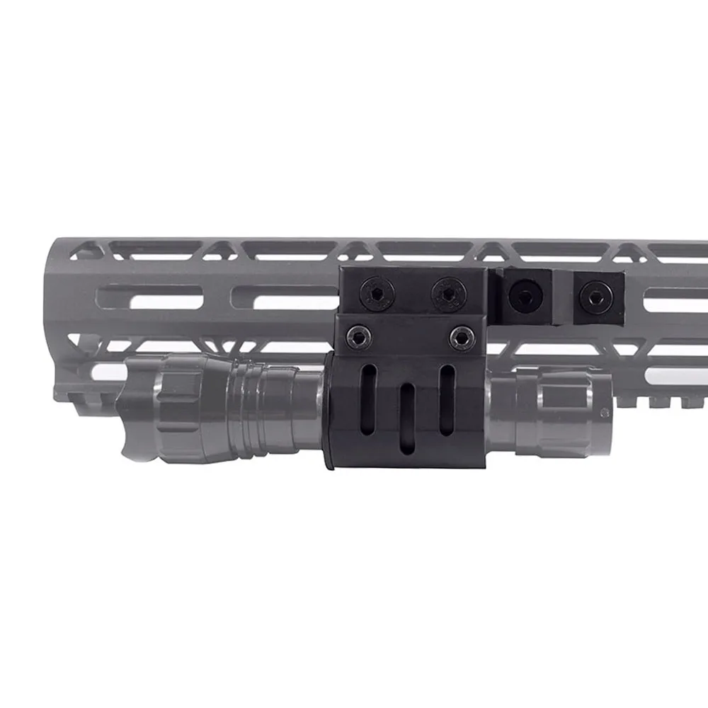 Jialitte 25.4mm Ring Tactical Flashlight Mount Laser 1 inch Torch Mount Two-stage separation for Mlok handguard Rail