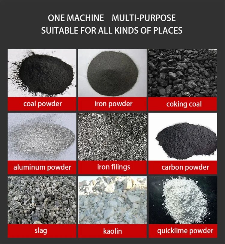 Small 1t/h briquette production machine Coal powder pressed into the shape of a goose egg