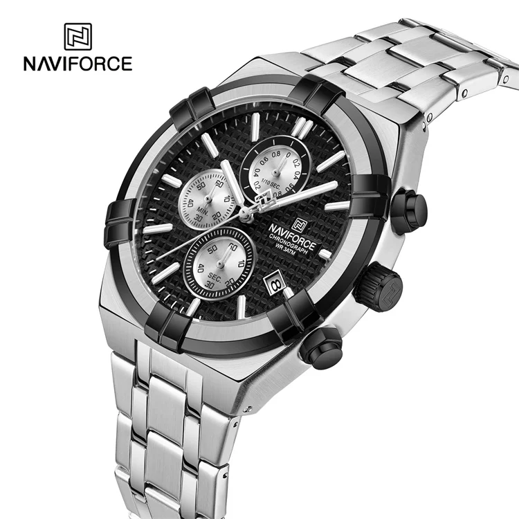 NAVIFORCE 8042 SBS Wholesale fashion simple design stainless steel business quartz watches for men Luxury Alloy wristwatch