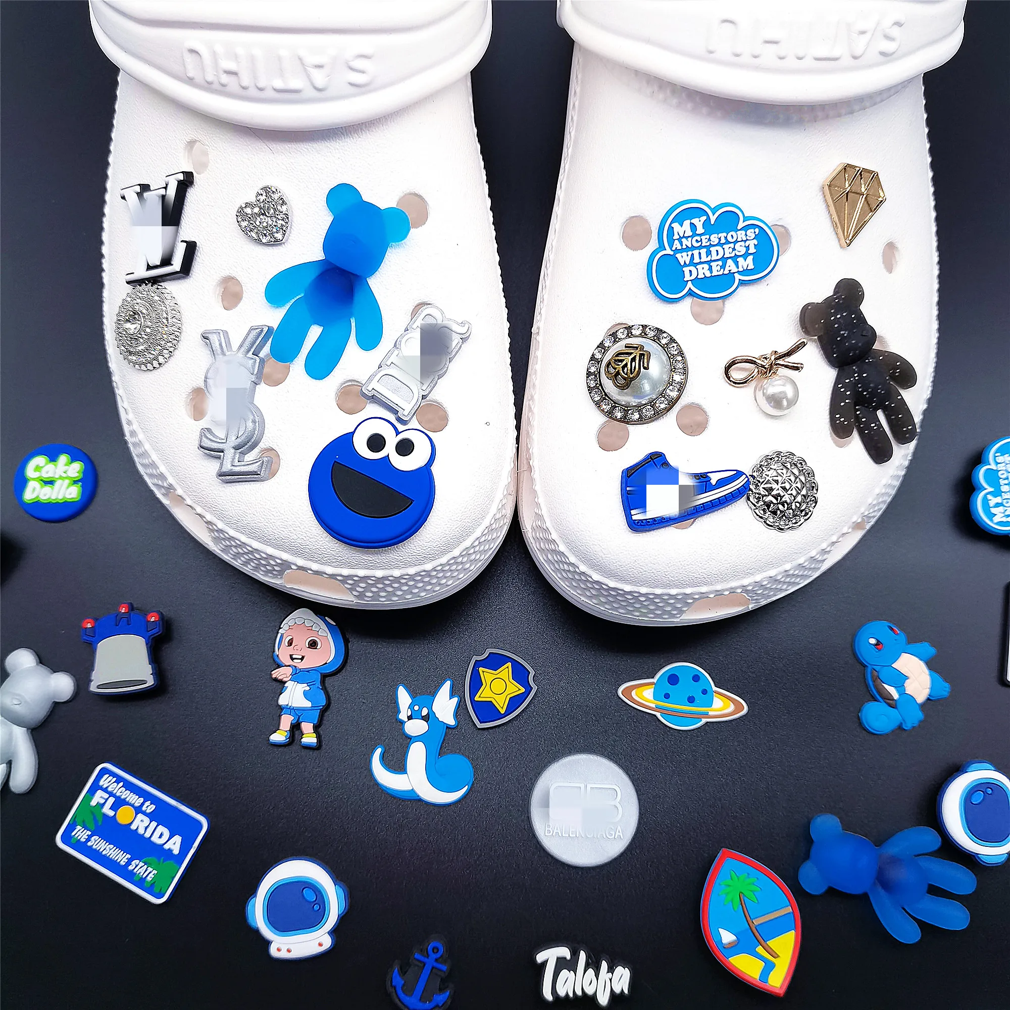 Custom Designer Croc Charms Metal Bling Shoe Charm Brand Charms Designer