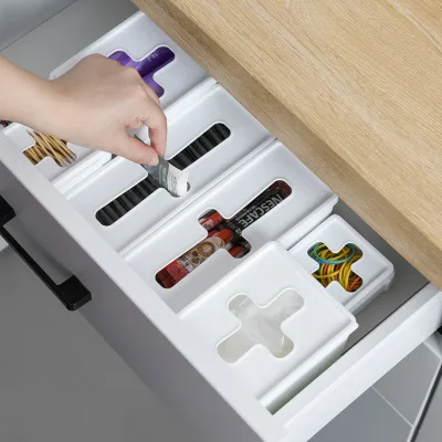 Multifunctional stackable combination drawer sorting cross storage box with lid visible desktop debris sorting storage box