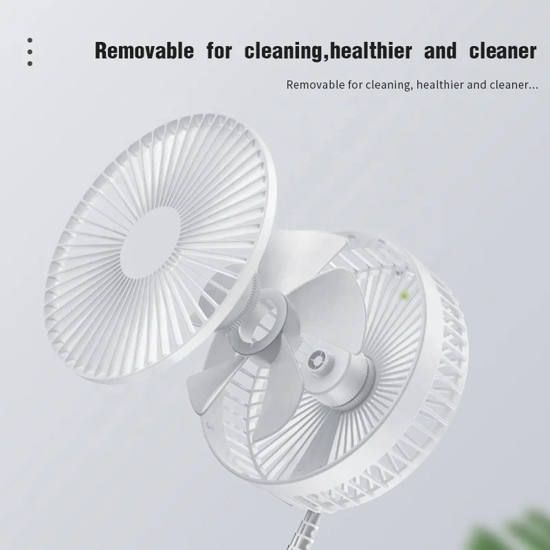 P9S Cooling Storage Floor Fan with Remote Control Standing Portable Fan Outdoor Battery Usb Fan Battery Charging
