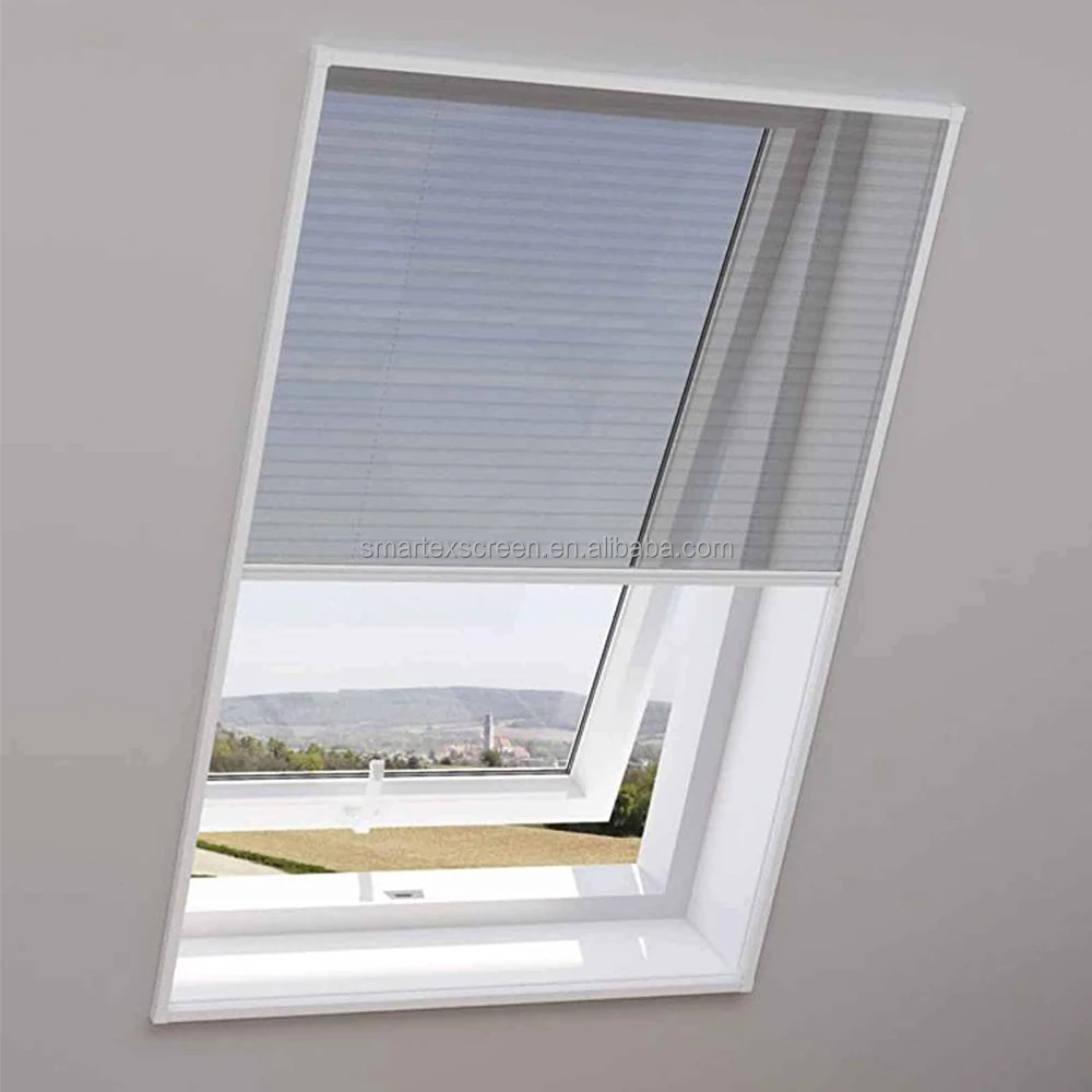 Marketing plan new product aluminium retractable screen skylight shades&window building folding screen window
