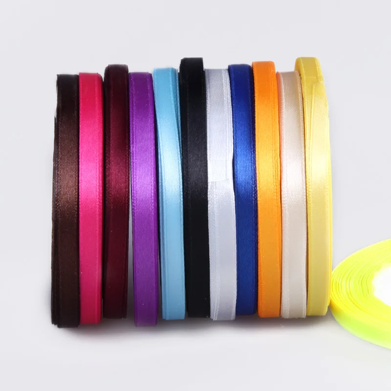 
Ribbon Factory Wholesale Custom Solid Color Polyester Single Faced Satin Ribbon 