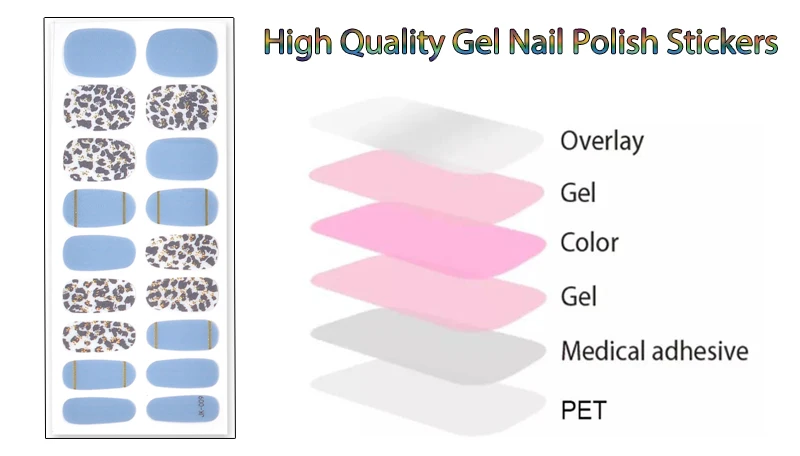 BEAU FLY New Product DIY Designs Yellow Smile Face Gel Nail Polish Stickers Led Semi Cured Gel Nail Wraps UV