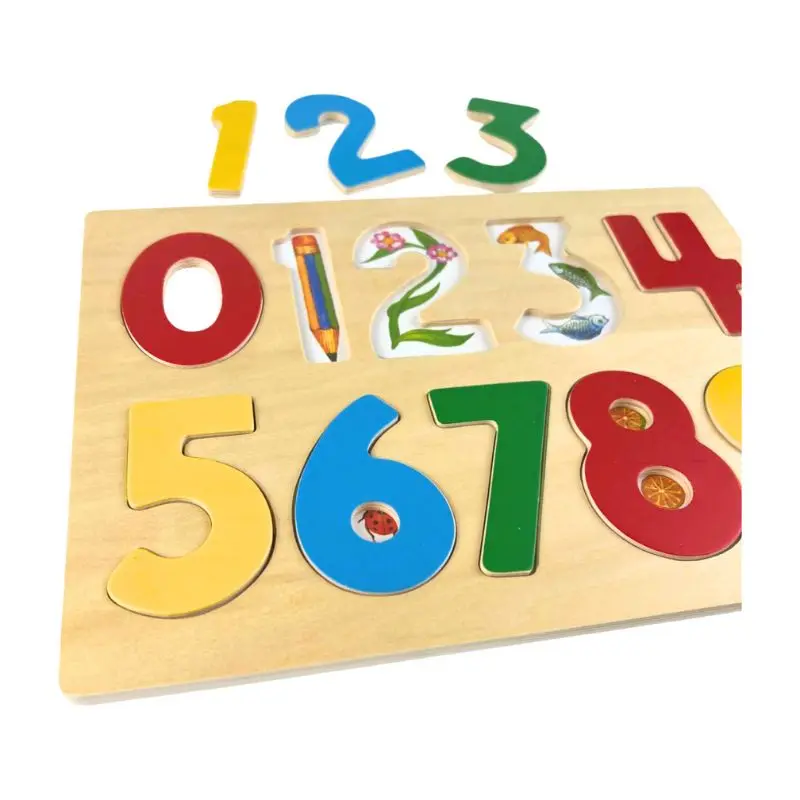 2023 Montessori Wooden Cognition Puzzle Board Alphabet Number Shape Early Education Jigsaw Puzzle