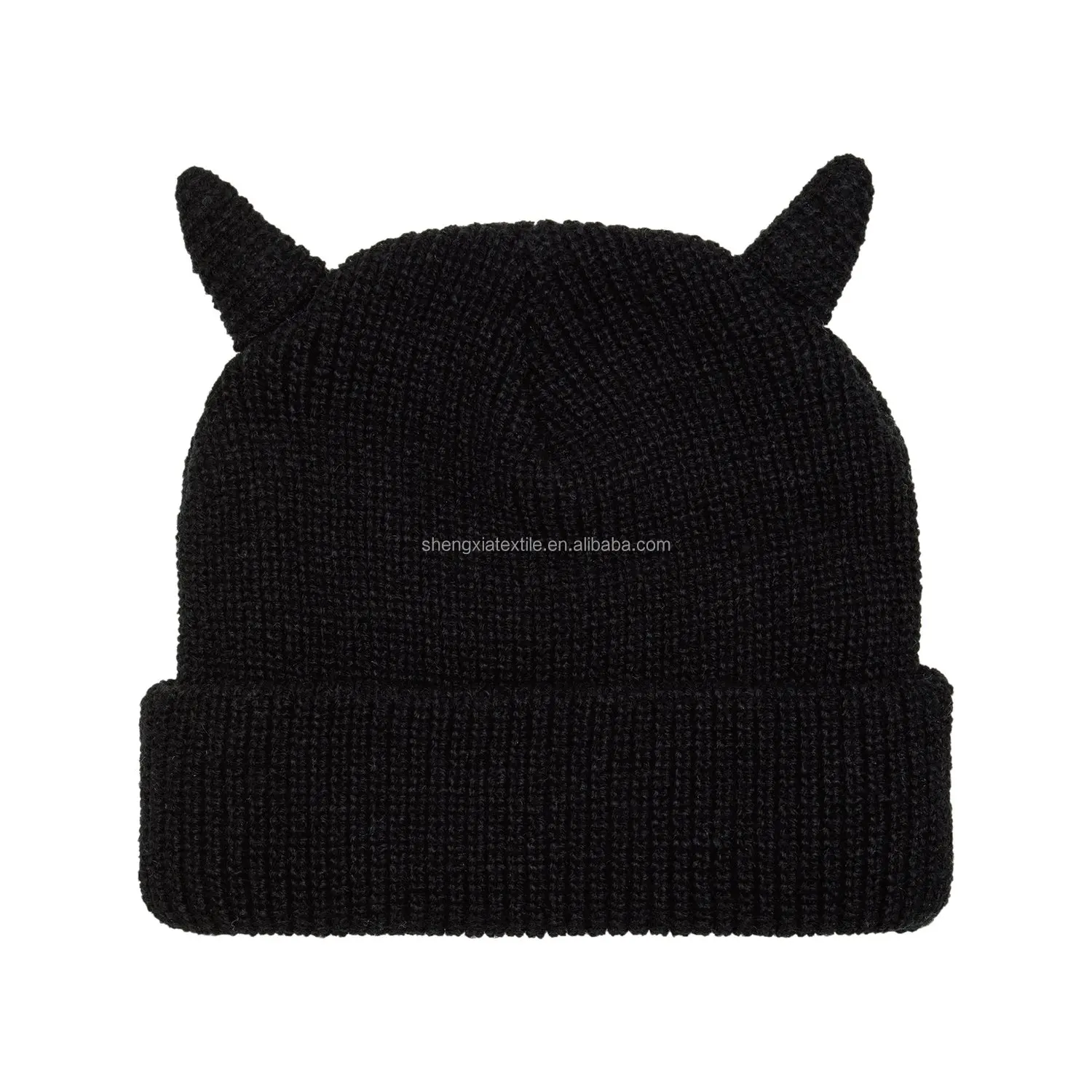 beanie hat  with horns Cute Crocheted Beanie with Ears